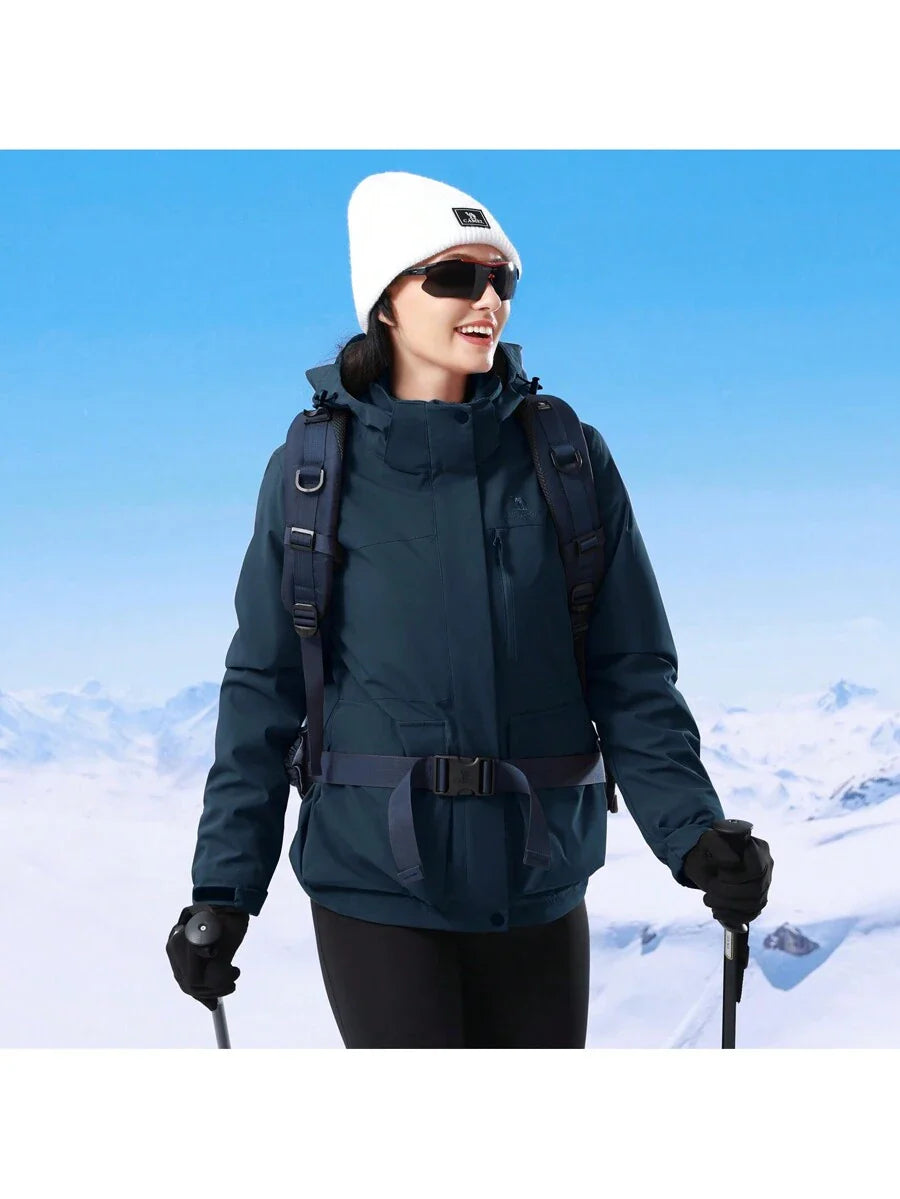 CAMEL CROWN Women's Lightweight Waterproof Rain Jacket Zip Up Wind Breaker Jacket For Hiking