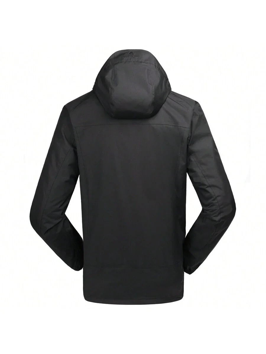 CAMEL CROWN Men's Ski Jacket 3 In 1 Waterproof Winter Jacket Snow Jacket Windproof Hooded With Inner Warm Fleece Coat