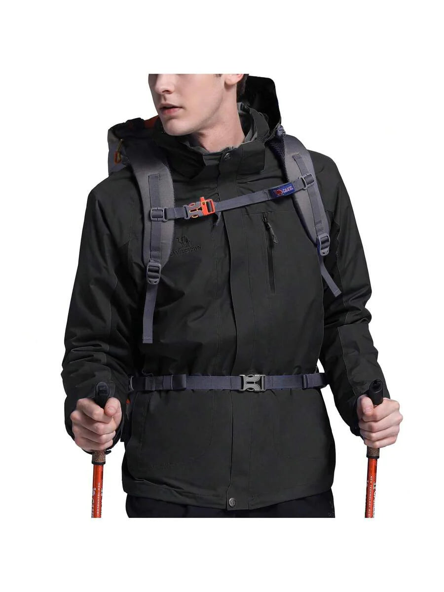 CAMEL CROWN Men's Ski Jacket 3 In 1 Waterproof Winter Jacket Snow Jacket Windproof Hooded With Inner Warm Fleece Coat