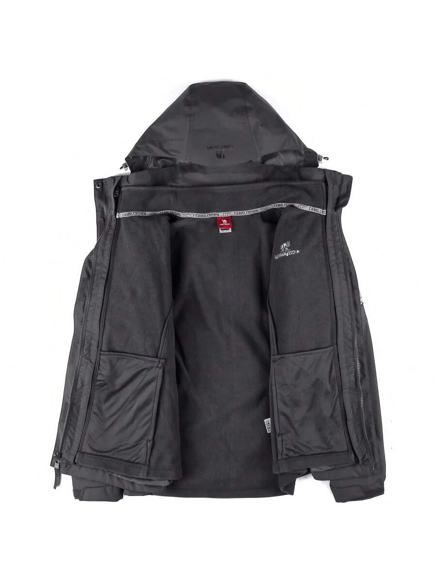 CAMEL CROWN Women Windproof Ski Jacket 3-In-1 Waterproof Winter Coat Fleece Inner For Rain Snow Outdoor Hiking