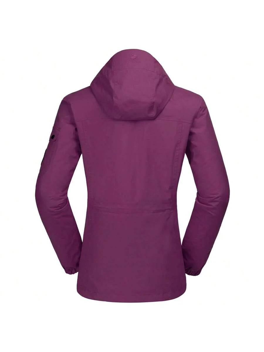 CAMEL CROWN Women Windproof Ski Jacket 3-In-1 Waterproof Winter Coat Fleece Inner For Rain Snow Outdoor Hiking