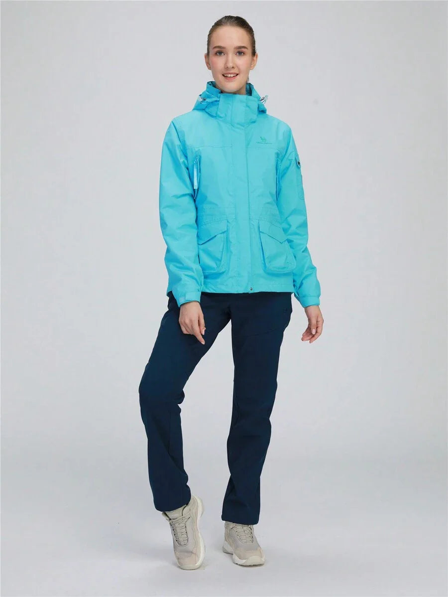 CAMEL CROWN Women Windproof Ski Jacket 3-In-1 Waterproof Winter Coat Fleece Inner For Rain Snow Outdoor Hiking