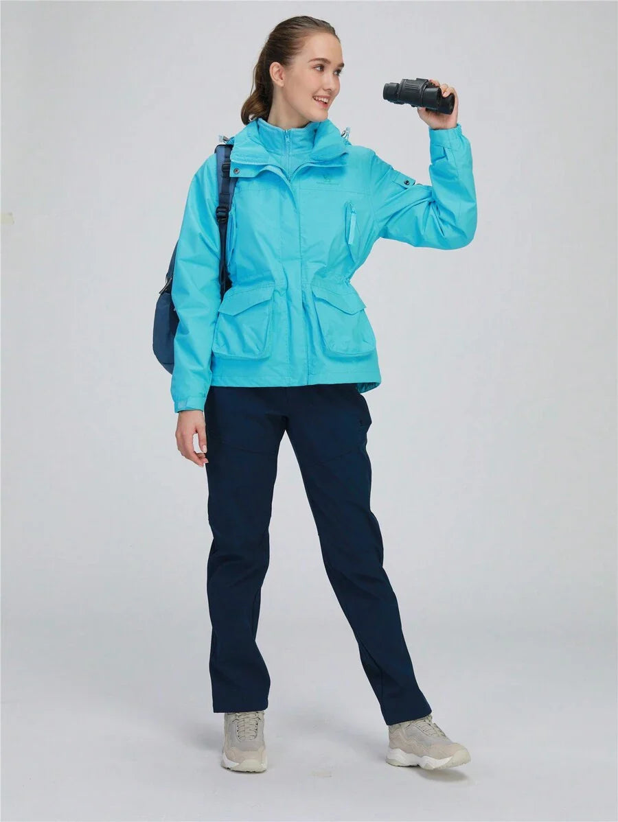 CAMEL CROWN Women Windproof Ski Jacket 3-In-1 Waterproof Winter Coat Fleece Inner For Rain Snow Outdoor Hiking