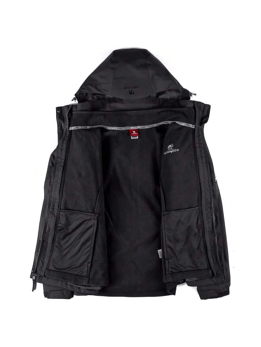 CAMEL CROWN Women Windproof Ski Jacket 3-In-1 Waterproof Winter Coat Fleece Inner For Rain Snow Outdoor Hiking