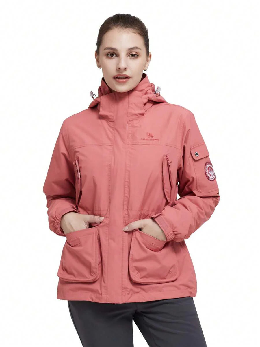 CAMEL CROWN Women Windproof Ski Jacket 3-In-1 Waterproof Winter Coat Fleece Inner For Rain Snow Outdoor Hiking