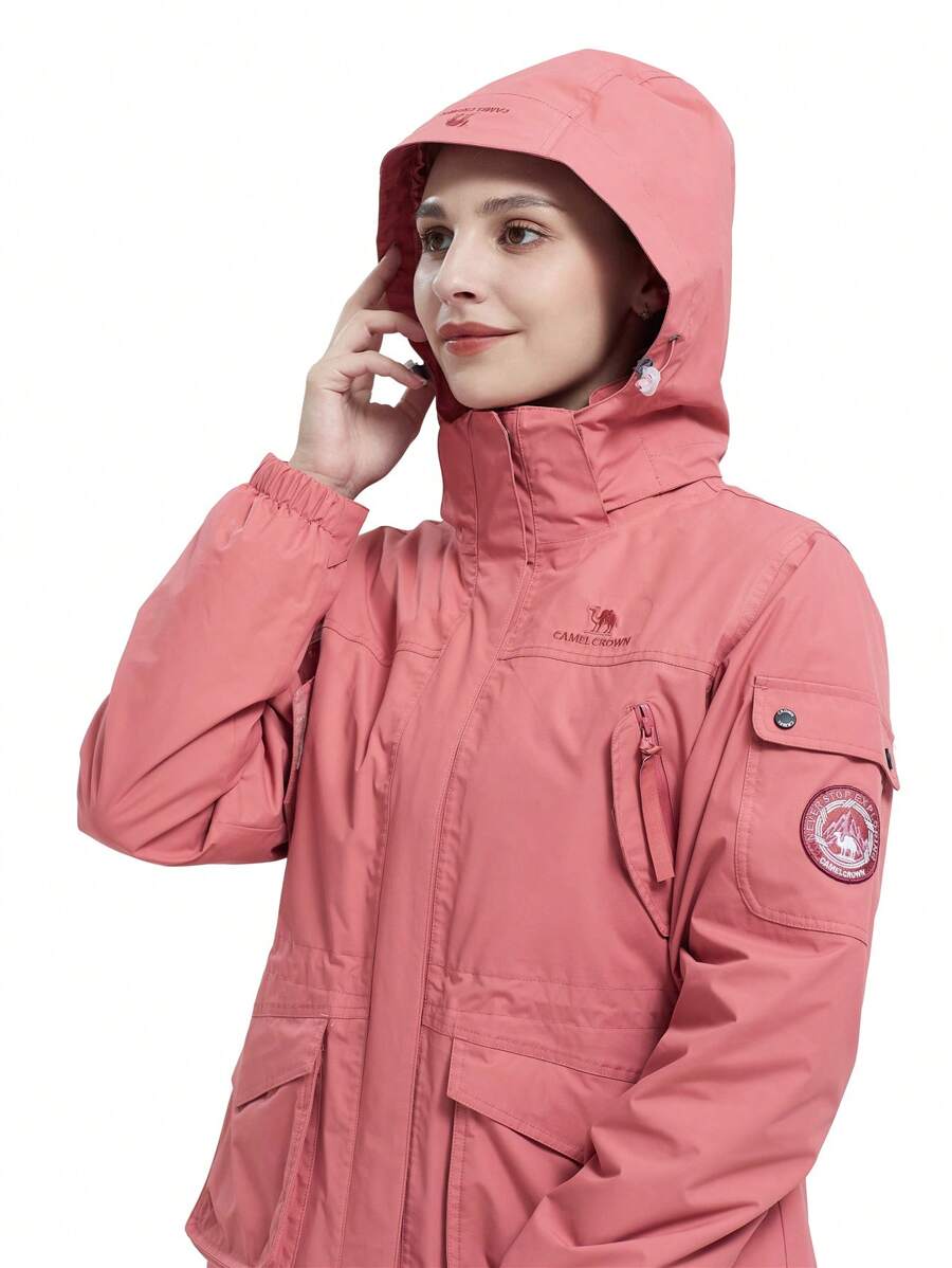 CAMEL CROWN Women Windproof Ski Jacket 3-In-1 Waterproof Winter Coat Fleece Inner For Rain Snow Outdoor Hiking