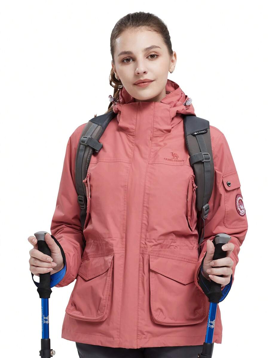 CAMEL CROWN Women Windproof Ski Jacket 3-In-1 Waterproof Winter Coat Fleece Inner For Rain Snow Outdoor Hiking