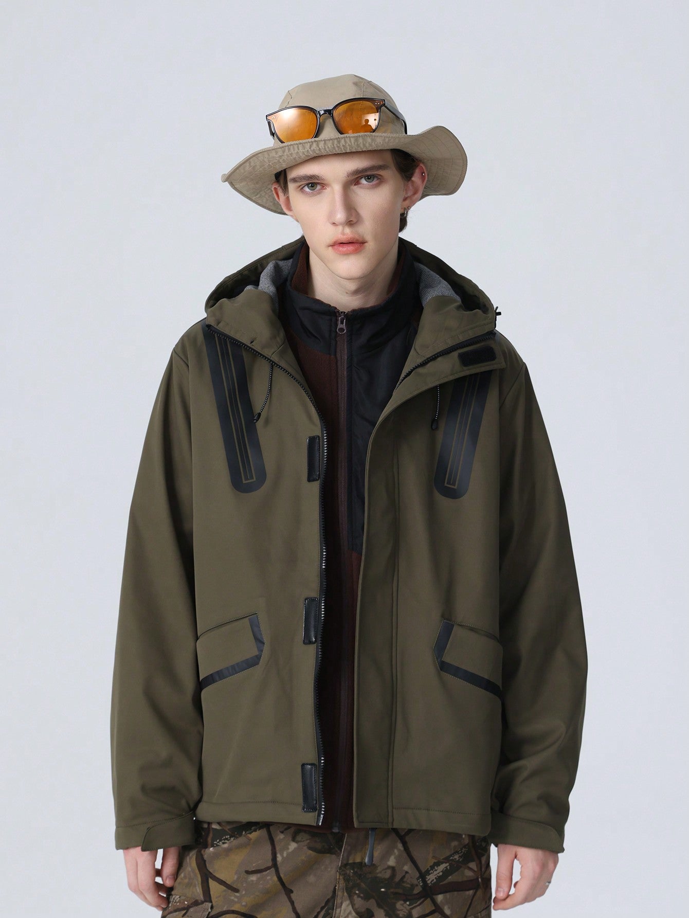 Manfinity Sport Corelite Boyfriend Style Men's Casual Full Zip-Up Hooded Sport Jacket