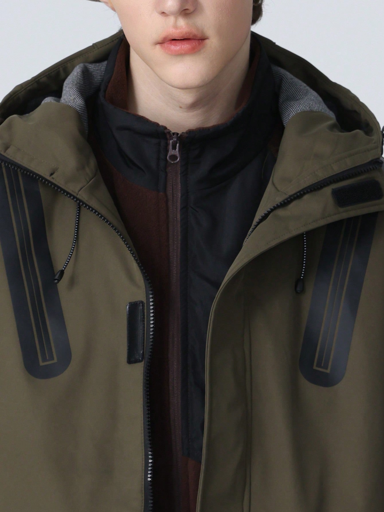 Manfinity Sport Corelite Boyfriend Style Men's Casual Full Zip-Up Hooded Sport Jacket