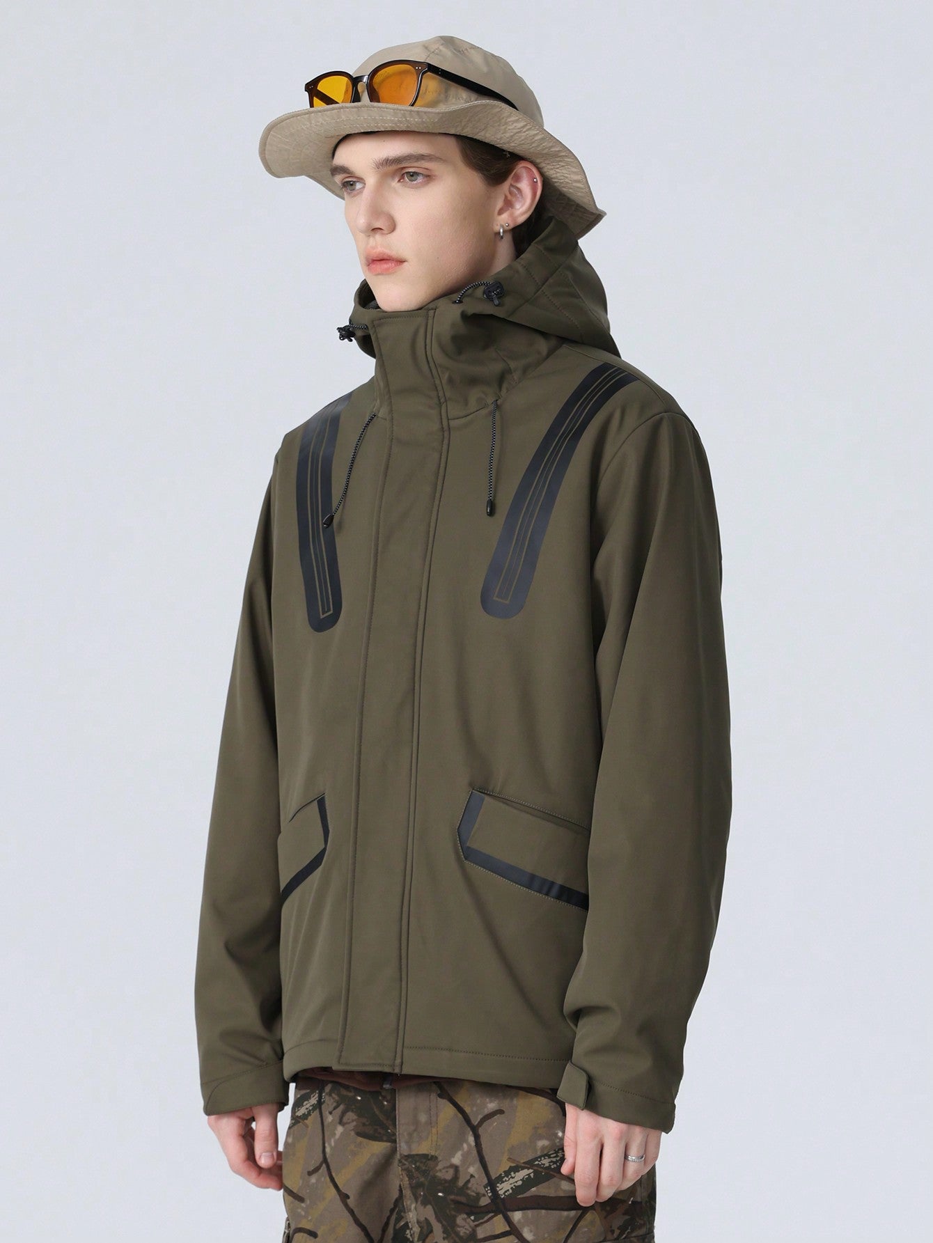 Manfinity Sport Corelite Boyfriend Style Men's Casual Full Zip-Up Hooded Sport Jacket