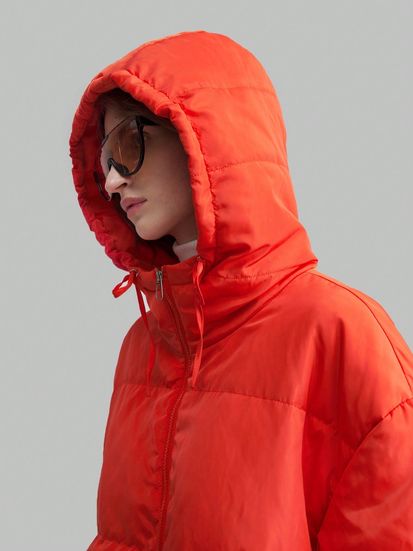 Ontre Women's Hooded Holiday Red Thermal Down& Feathers Jacket, Winter Casual Outerwear