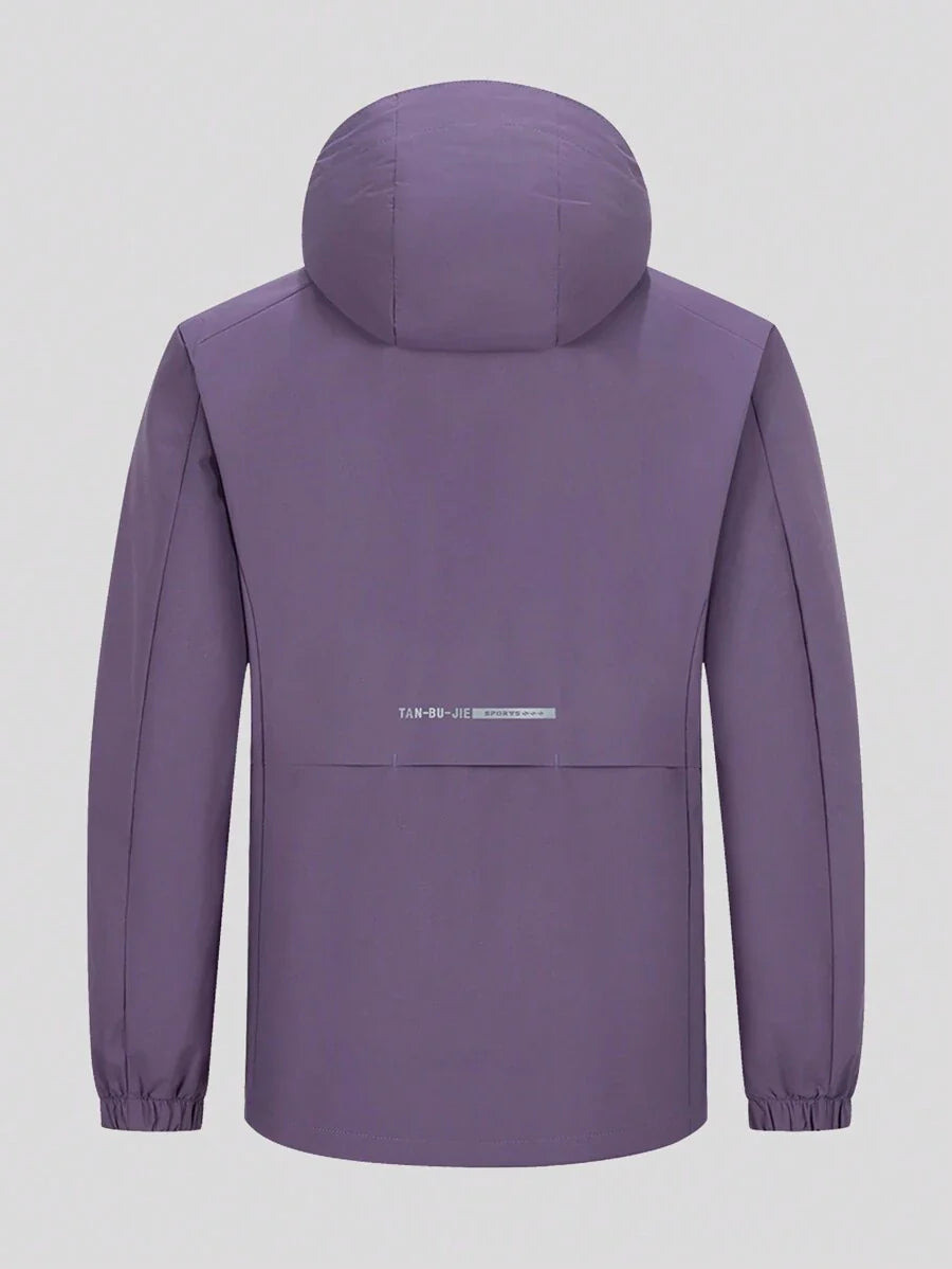 Women Winbreaker Jacket Softshell Rain Coat Hooded Waterproof Windproof Lightweight Insulated Hiking Camping