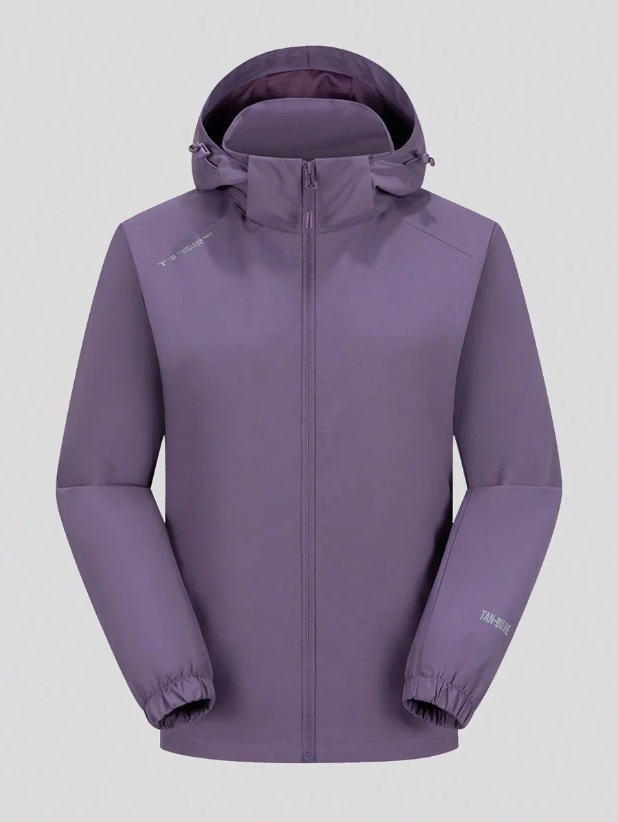 Winbreaker Jacket Thermal Lined Softshell Coat Hooded Waterproof Windproof Lightweight Insulated Hiking Camping, Fleece