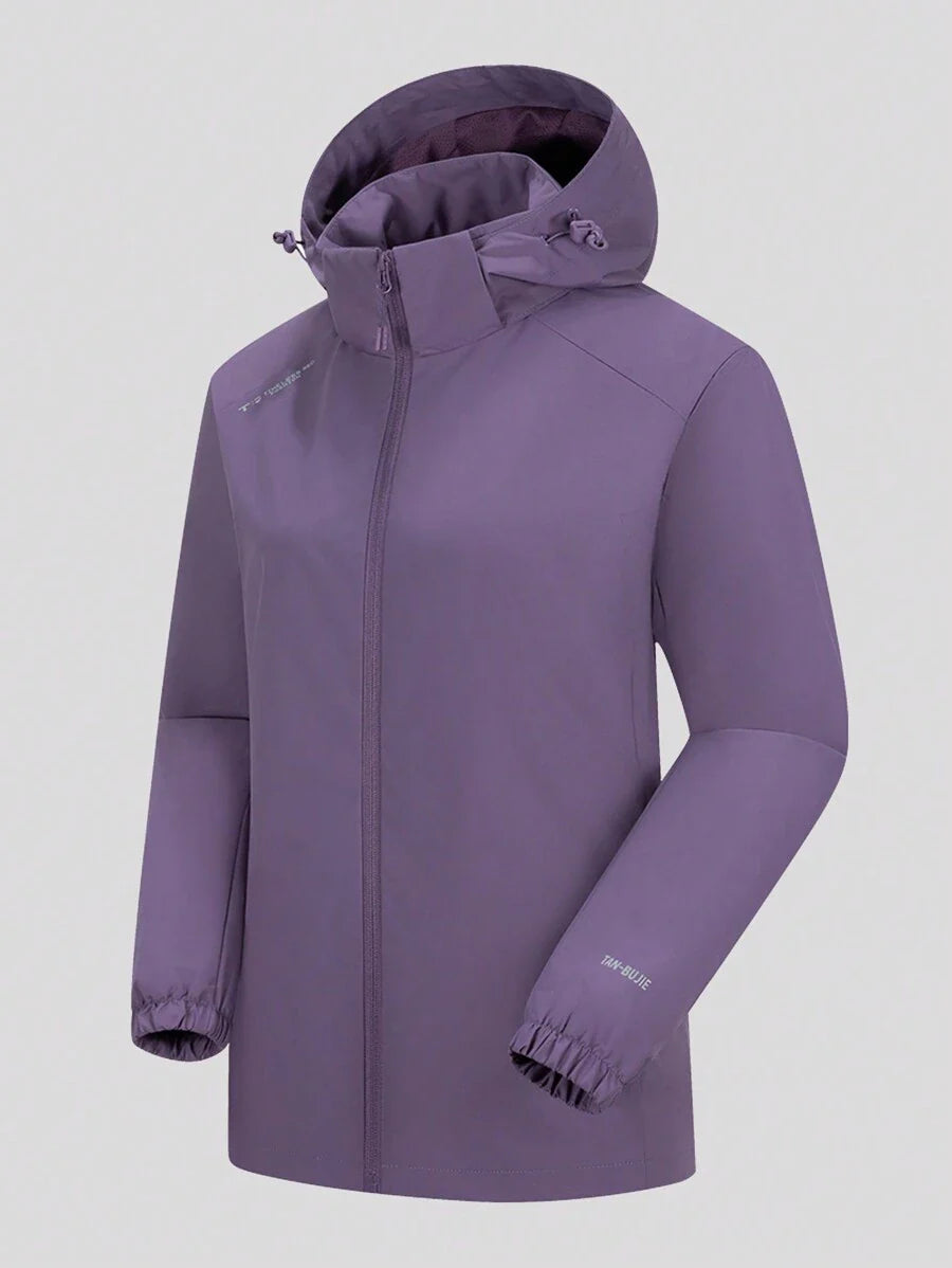 Winbreaker Jacket Thermal Lined Softshell Coat Hooded Waterproof Windproof Lightweight Insulated Hiking Camping, Fleece