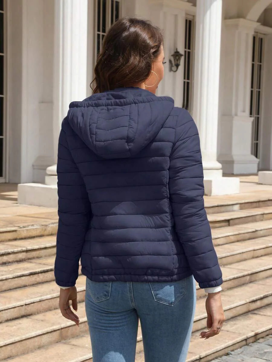 Risissida Women's Fall Minimalist Hooded Poncho Jacket - Zipperless Design, Utility Pockets