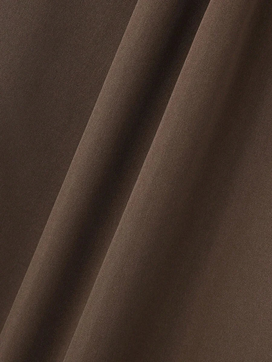 INCERUN Fashion Mens Zipper High Waist Pleated Bottoms Chino Pants Casual Solid Long Trousers