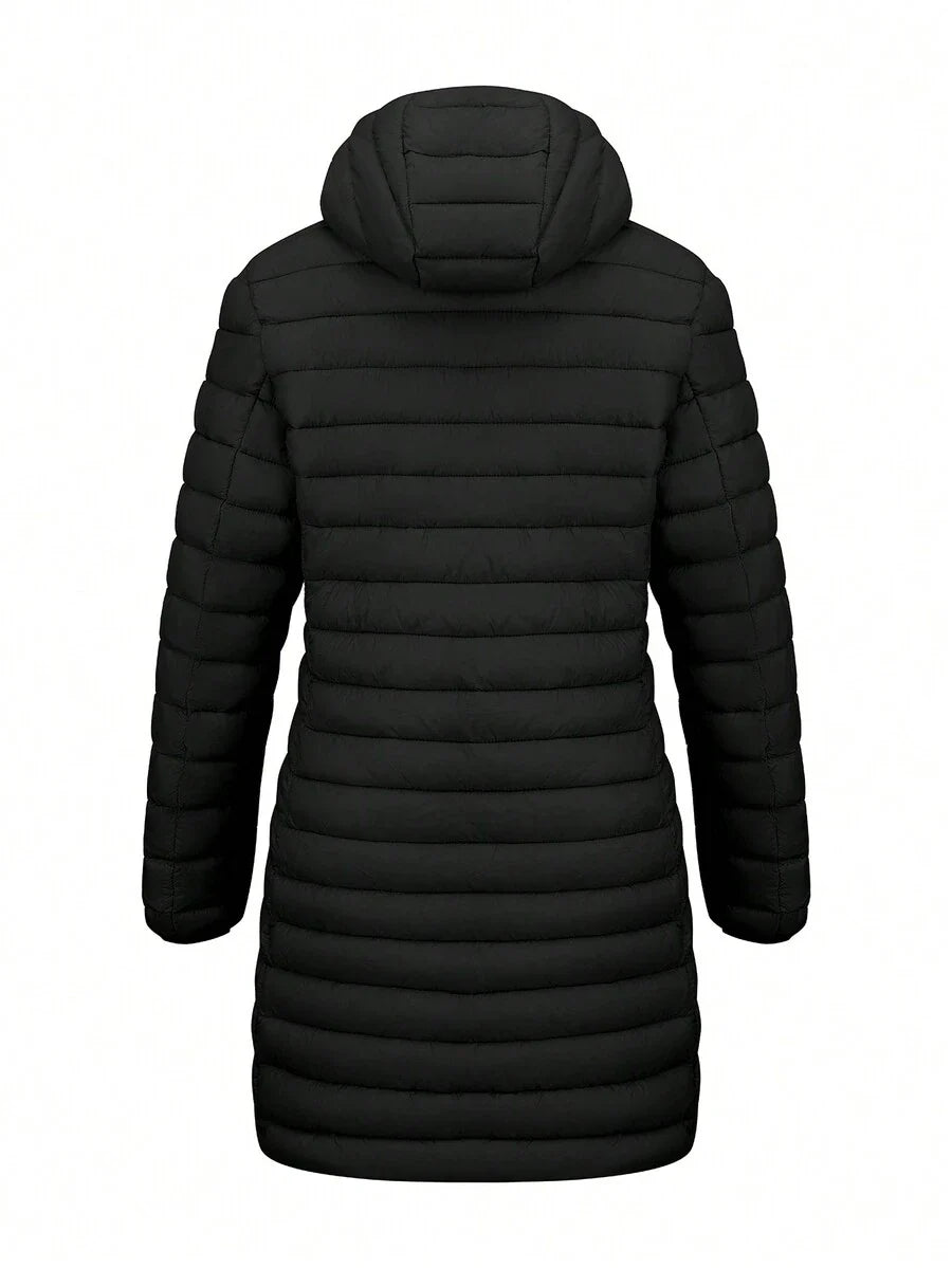 Risissida Women's Casual Hooded Windbreaker With Pockets, Padded Jacket Is Lightweight And Suitable For Everyday Wear
