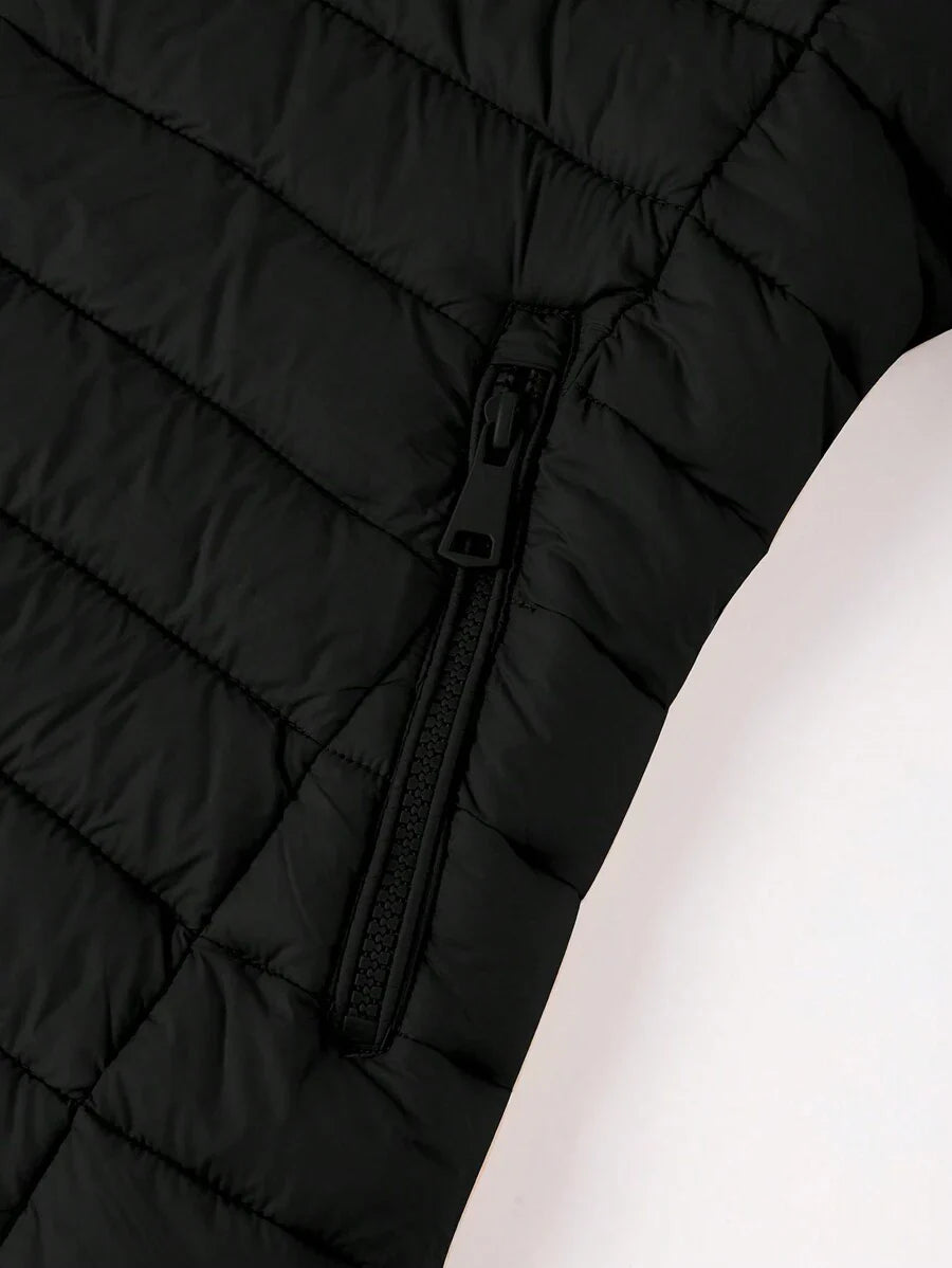 Risissida Women's Casual Hooded Windbreaker With Pockets, Padded Jacket Is Lightweight And Suitable For Everyday Wear