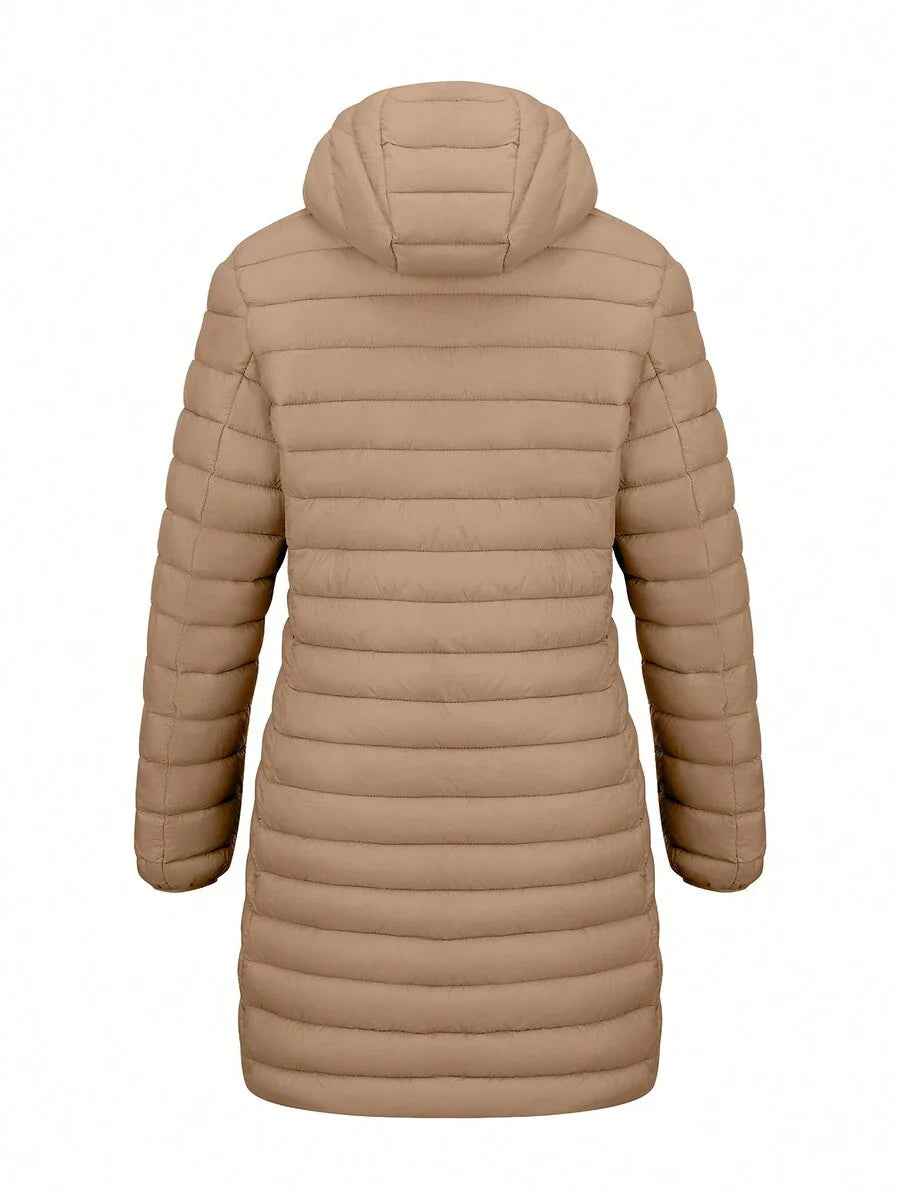 Risissida Women's Casual Hooded Windbreaker With Pockets, Padded Jacket Is Lightweight And Suitable For Everyday Wear