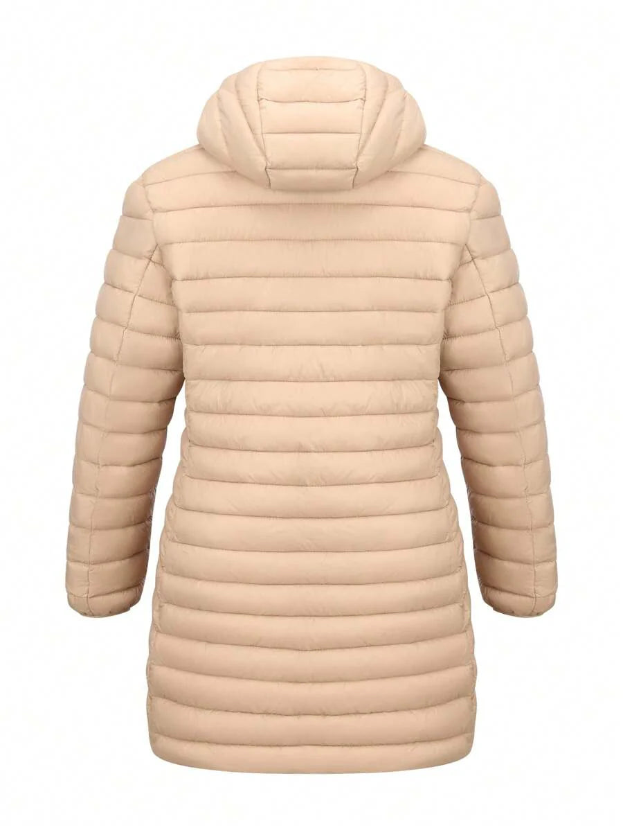 Risissida Women's Casual Hooded Windbreaker With Pockets, Padded Jacket Is Lightweight And Suitable For Everyday Wear