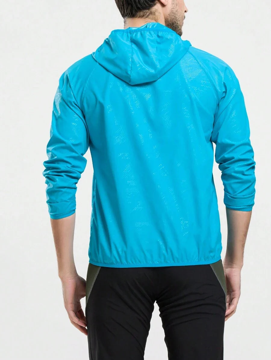 1pc Men Lightweight Quick Dry Jacket Outdoor Casual Water-Resistant Windbreaker, Suitable For Summer