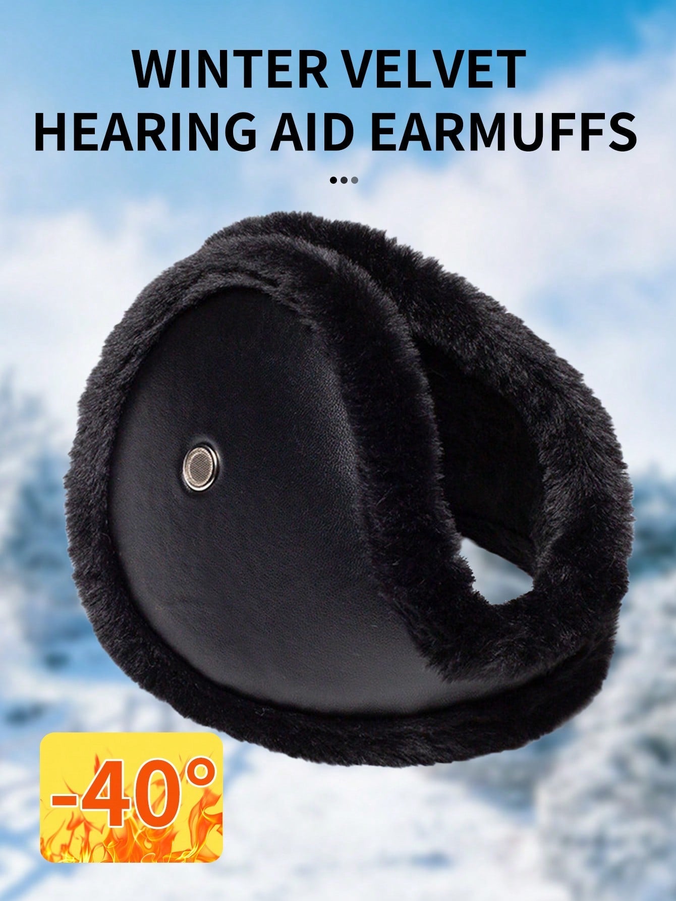 1pc Unisex Winter Warm Fleece Lined Ear Muffs, Embroidered Earmuffs, Thick Cold-Proof Ear Warmers For Men