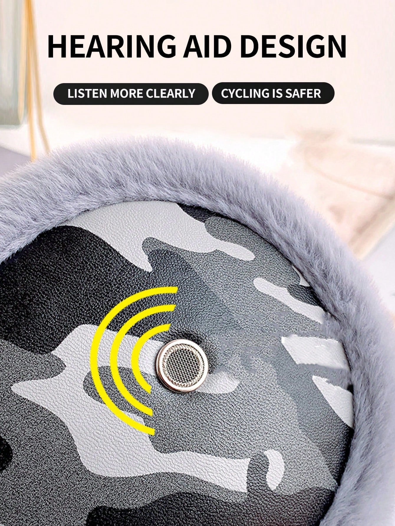 1pc Unisex Winter Warm Fleece Lined Ear Muffs, Embroidered Earmuffs, Thick Cold-Proof Ear Warmers For Men