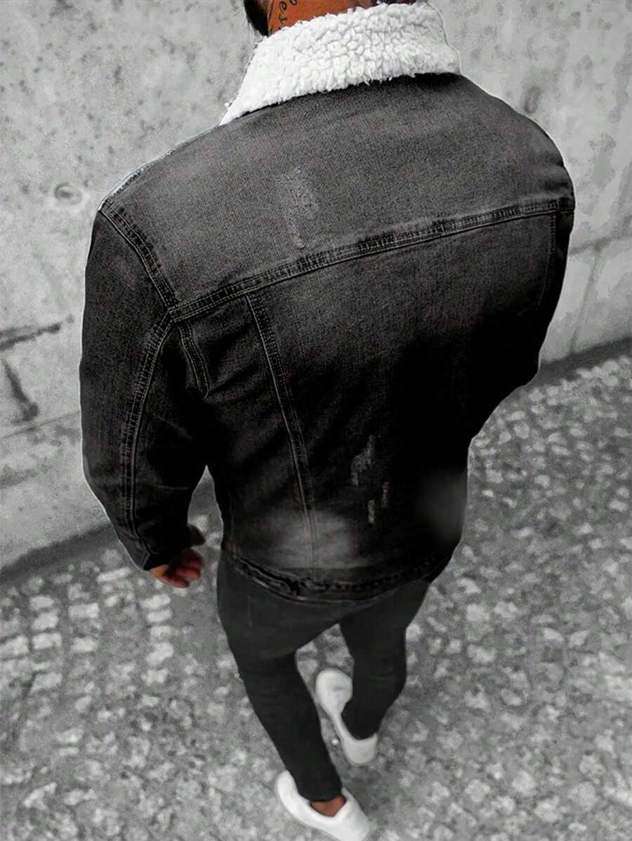 Vintage American Style Men Denim Jacket, Autumn/Winter