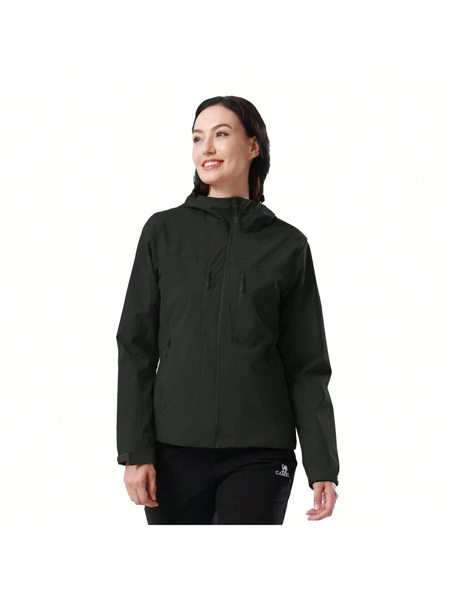 CAMEL CROWN Raincoat Women Lightweight Waterproof Rain Jacket With Hood Outdoor Windbreaker