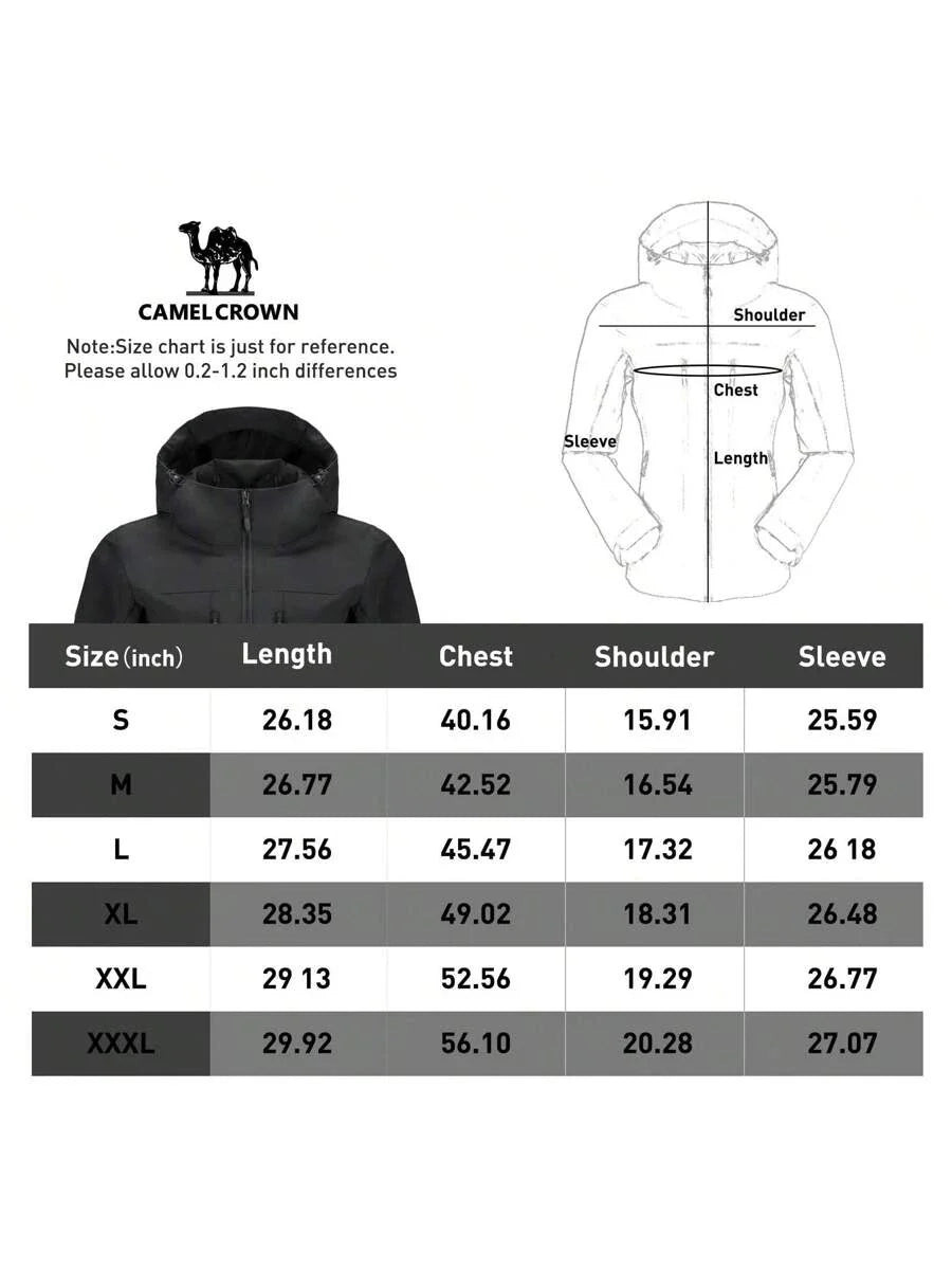 CAMEL CROWN Raincoat Women Lightweight Waterproof Rain Jacket With Hood Outdoor Windbreaker