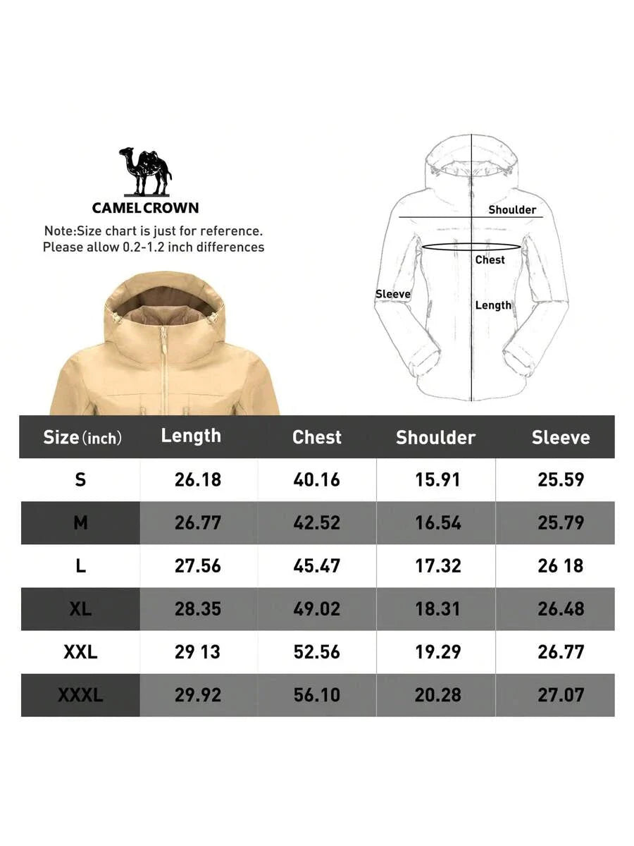 CAMEL CROWN Raincoat Women Lightweight Waterproof Rain Jacket With Hood Outdoor Windbreaker