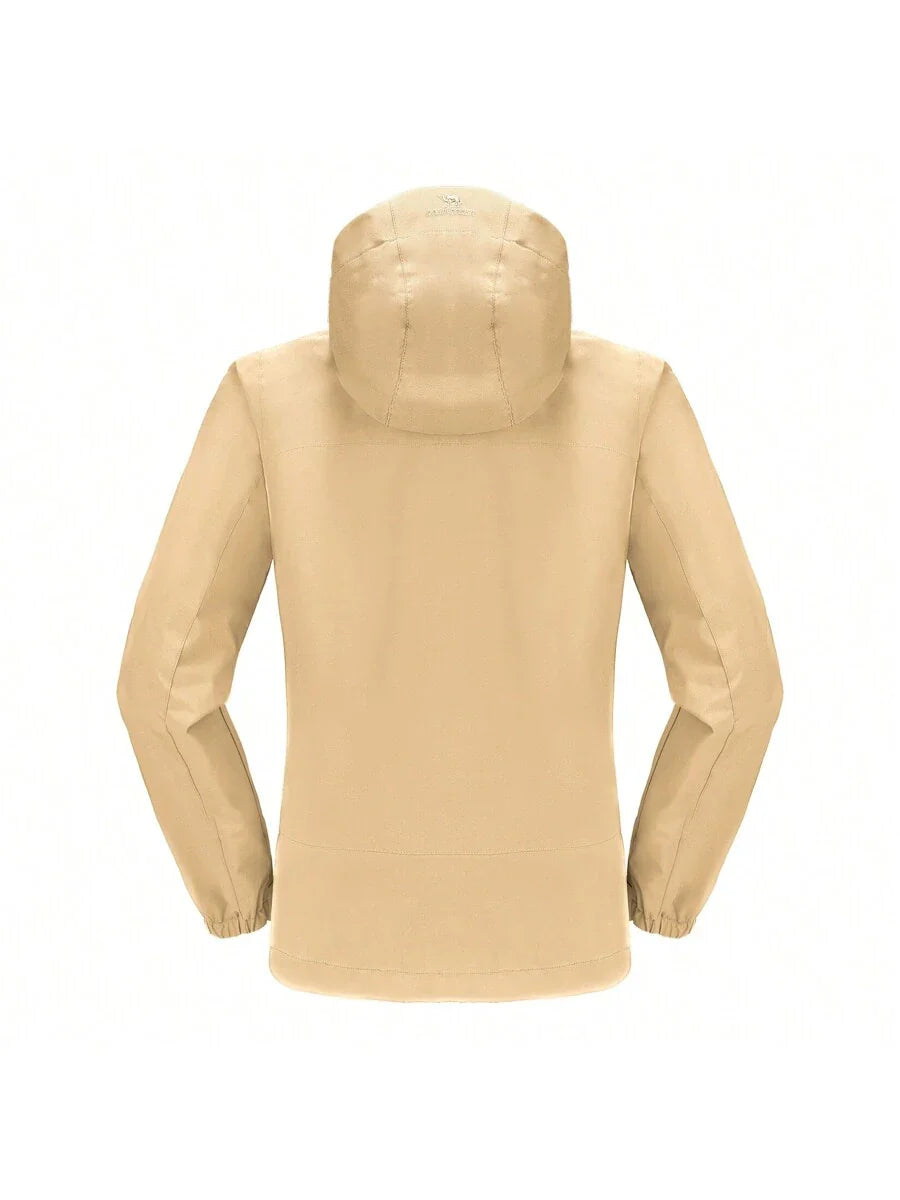 CAMEL CROWN Raincoat Women Lightweight Waterproof Rain Jacket With Hood Outdoor Windbreaker