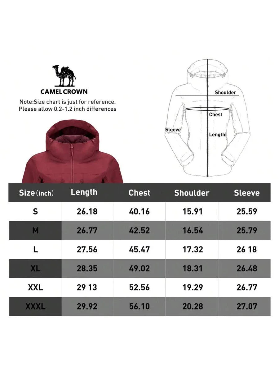 CAMEL CROWN Raincoat Women Lightweight Waterproof Rain Jacket With Hood Outdoor Windbreaker