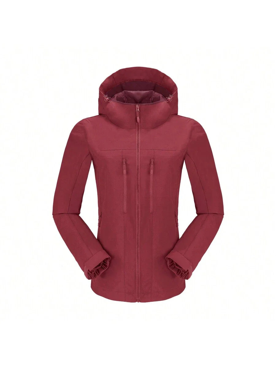 CAMEL CROWN Raincoat Women Lightweight Waterproof Rain Jacket With Hood Outdoor Windbreaker