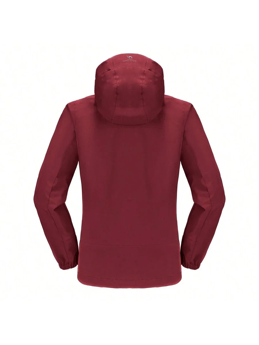CAMEL CROWN Raincoat Women Lightweight Waterproof Rain Jacket With Hood Outdoor Windbreaker