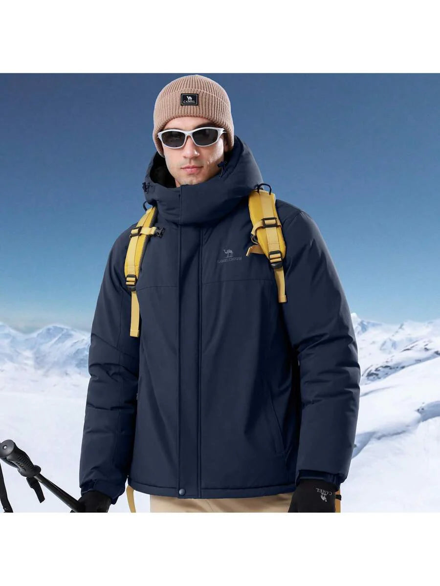 CAMEL CROWN Men's Mountain Ski Snow Jacket Waterproof Winter Coat Snowboarding Windbreaker Windproof Warm Hooded Snow Coat