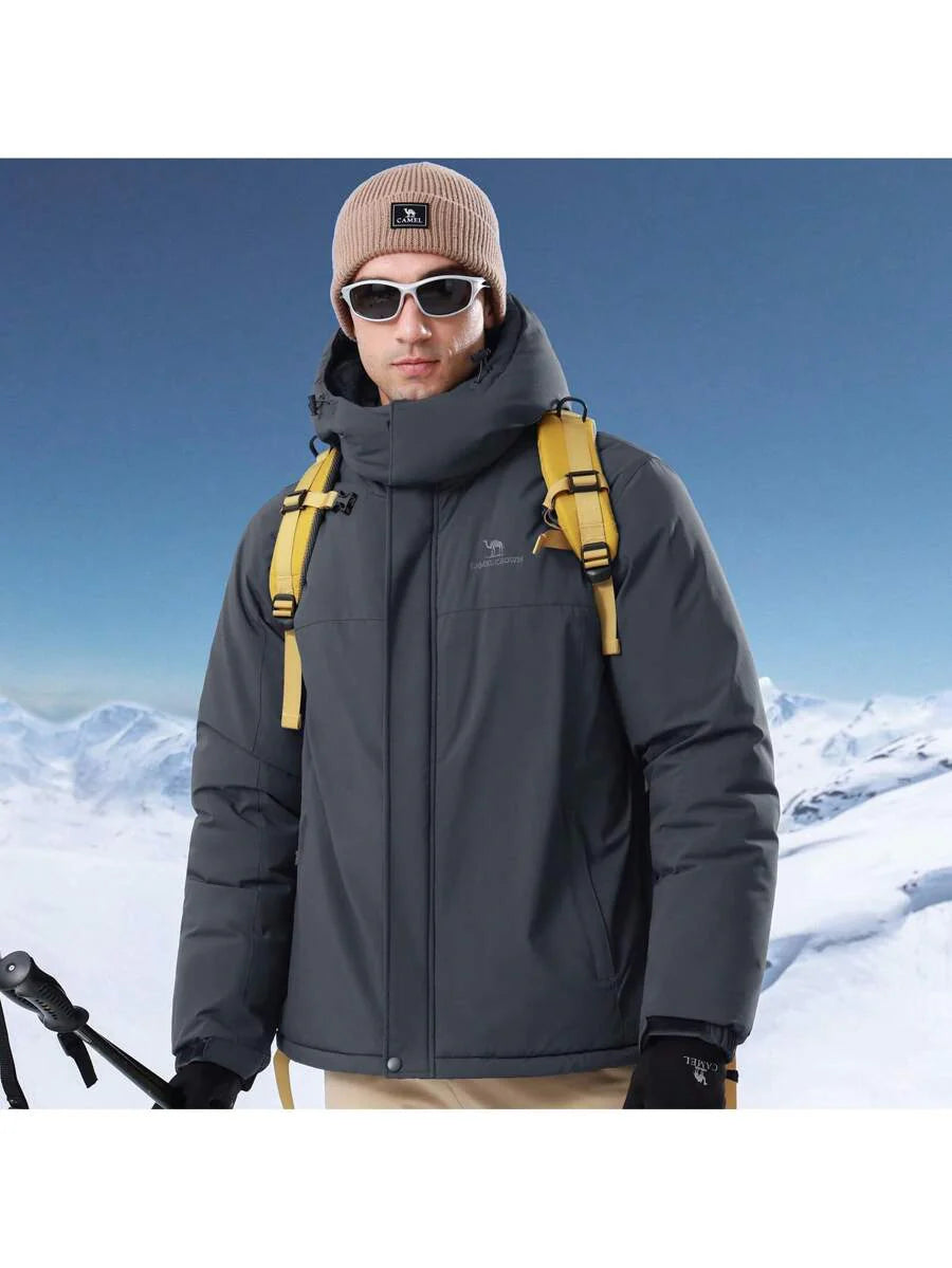 CAMEL CROWN Men's Mountain Ski Snow Jacket Waterproof Winter Coat Snowboarding Windbreaker Windproof Warm Hooded Snow Coat