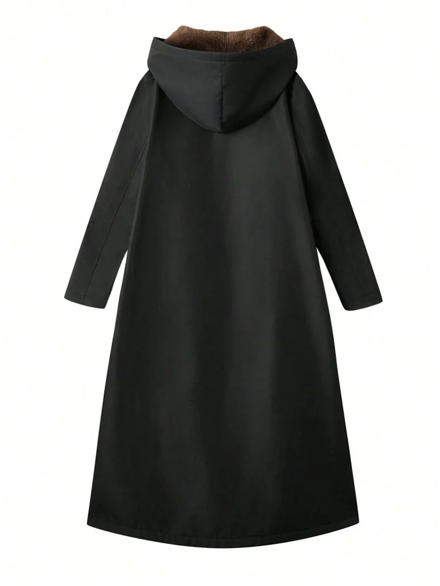 Lunelith  Lunessa Women's Fluffy Hooded Long Regular Coat Fall Winter Cloth For Women