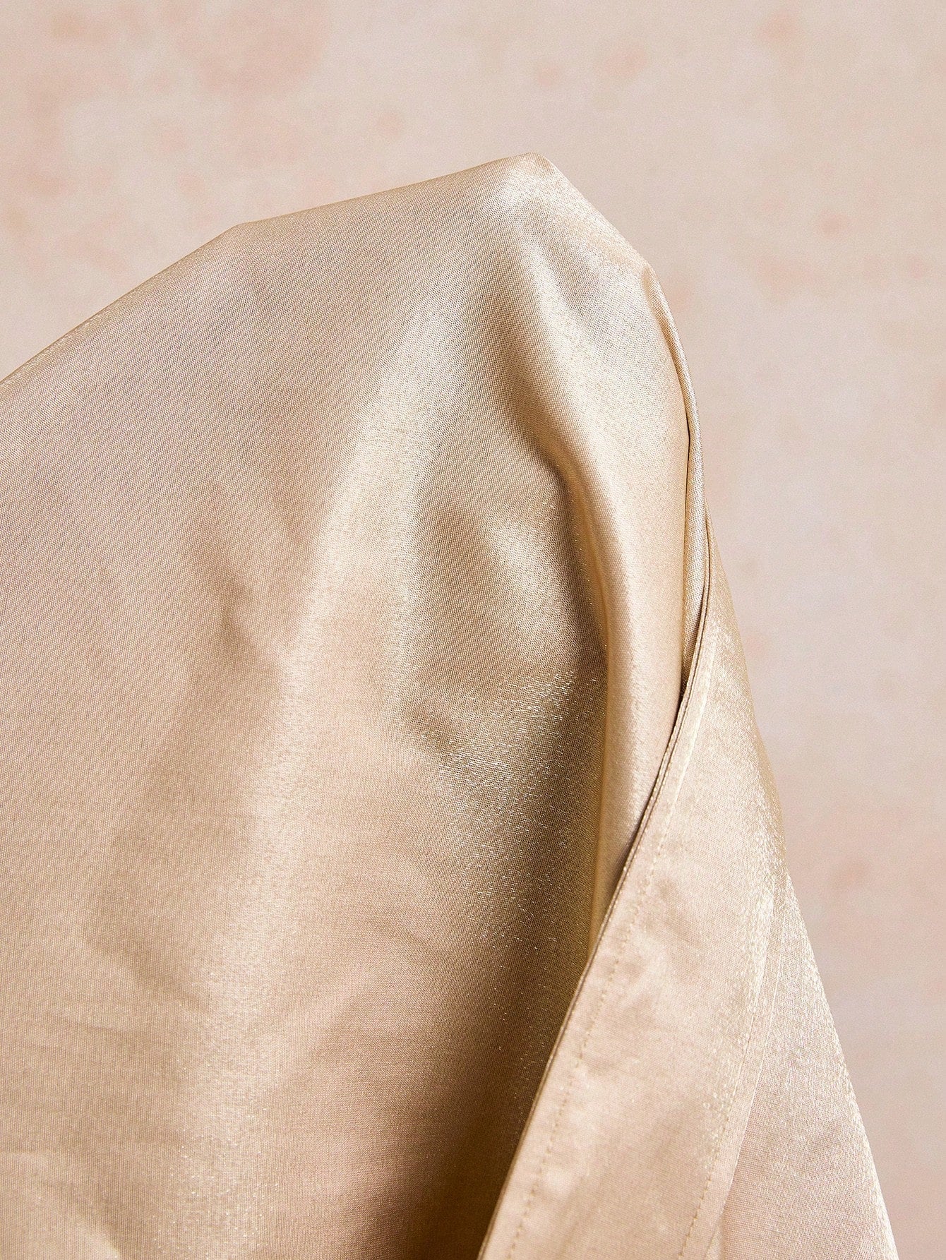 Poéselle Khaki Glossy Material Double Breasted Pocket Belt Long Sleeve Long Trench Coat Jacket, Versatile Must Have, Western Women's Clothing, Nashville Clothing, Coachella Concert Clothing, Spring Clothing