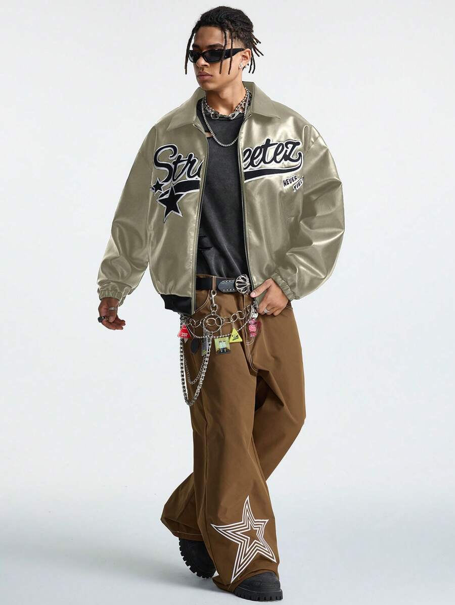 Manfinity VCAY Men's Casual & Simple Fashionable Jacket Outerwear, Everyday Wear, For Fall Winter