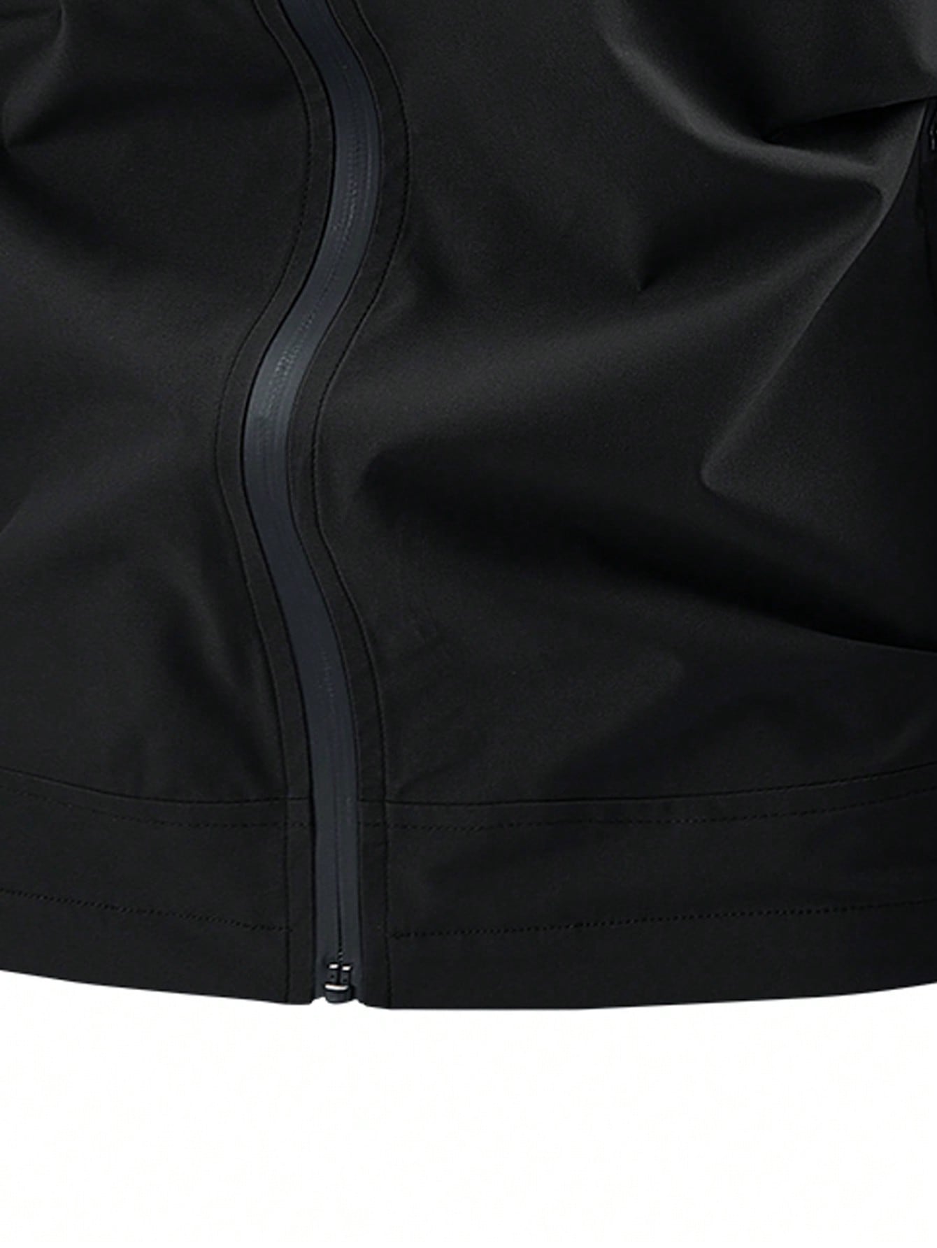 Men's Outdoor Waterproof Softshell Jacket With Zipper Pockets - Loose Fit, Removable Hood, Windproof And Water-Resistant Coat For Daily Outdoor Activities, Hiking, And Mountaineering