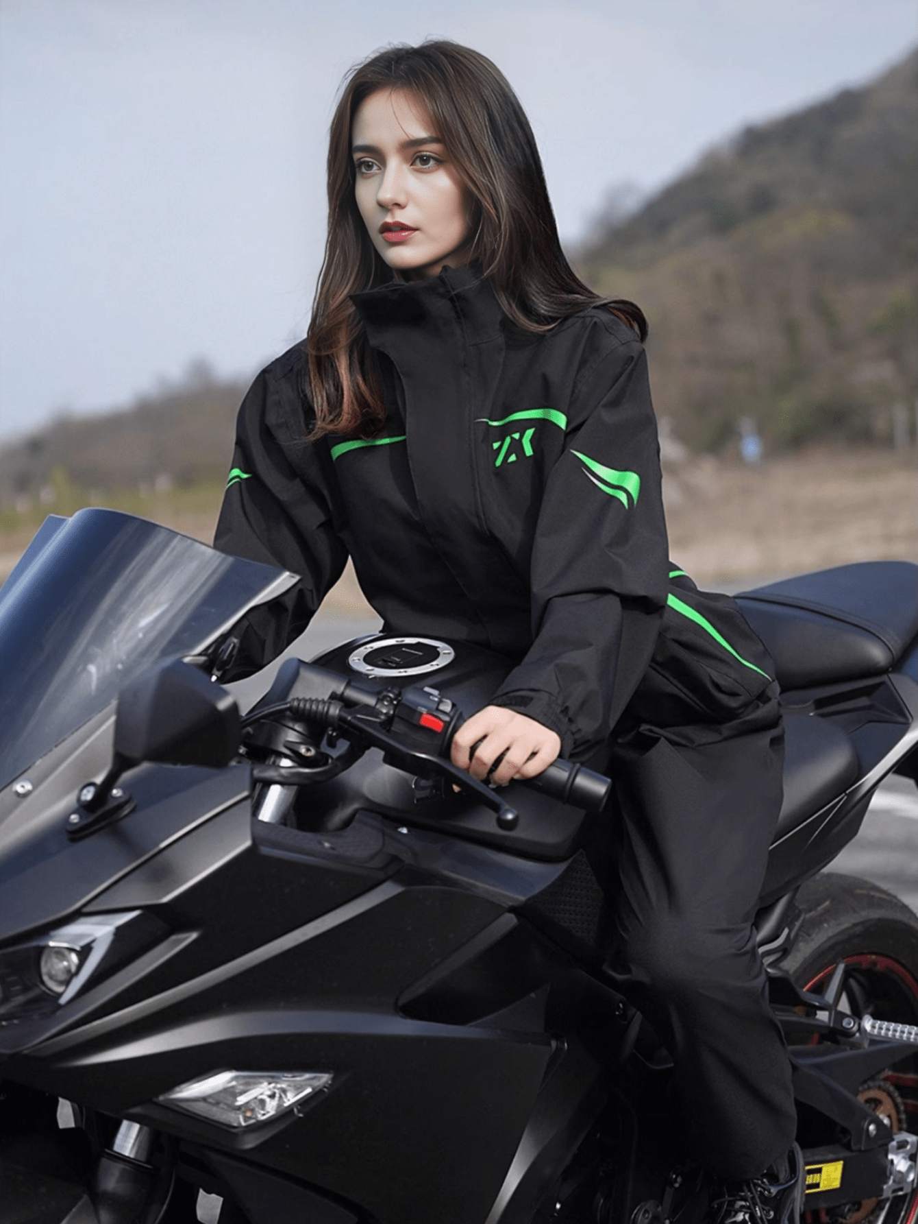 Fashion Raincoat, Waterproof And Windproof Rain Jacket, Full Body Rain Coat Suit Thickened Raincoat