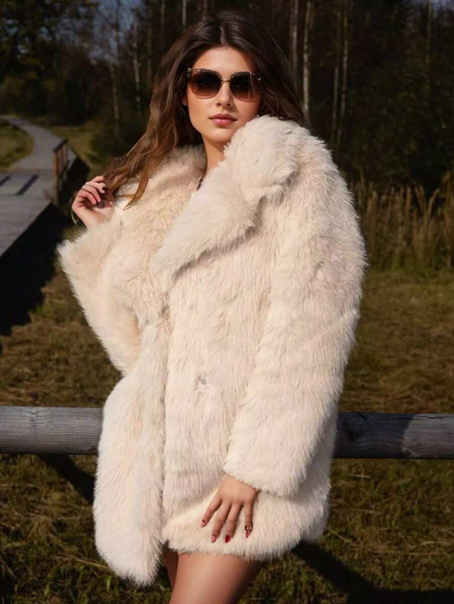 RELISH NOLESS Grey Plush Turtleneck Jacket, Fashion For Autumn/Winter