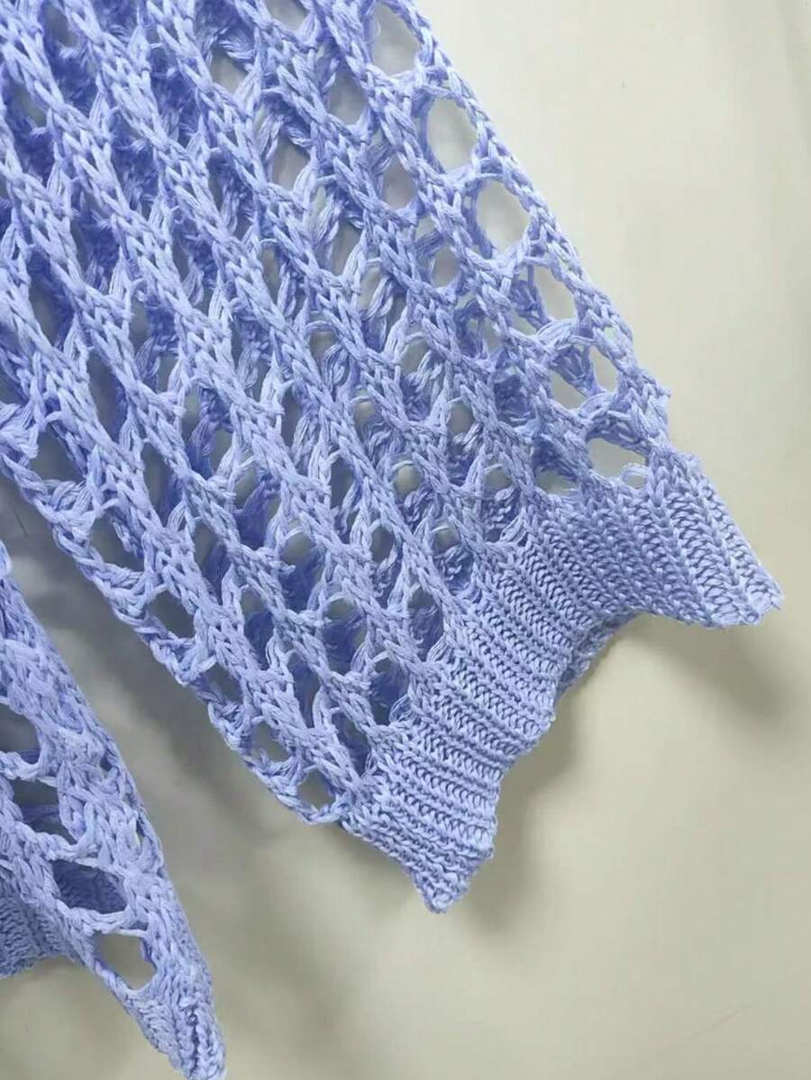 Summer Hollow Out Loose Knit Pullover Sweater