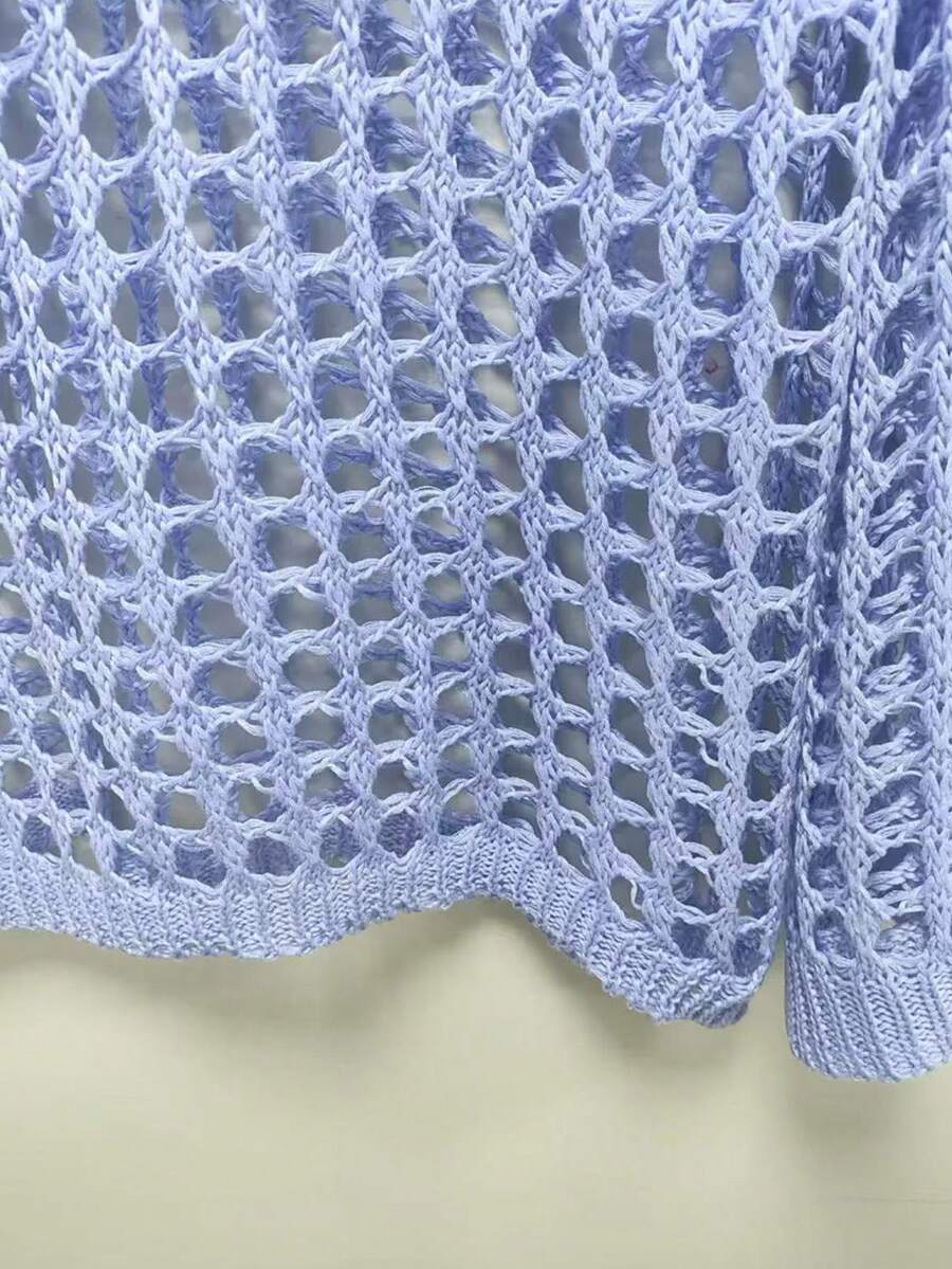Summer Hollow Out Loose Knit Pullover Sweater