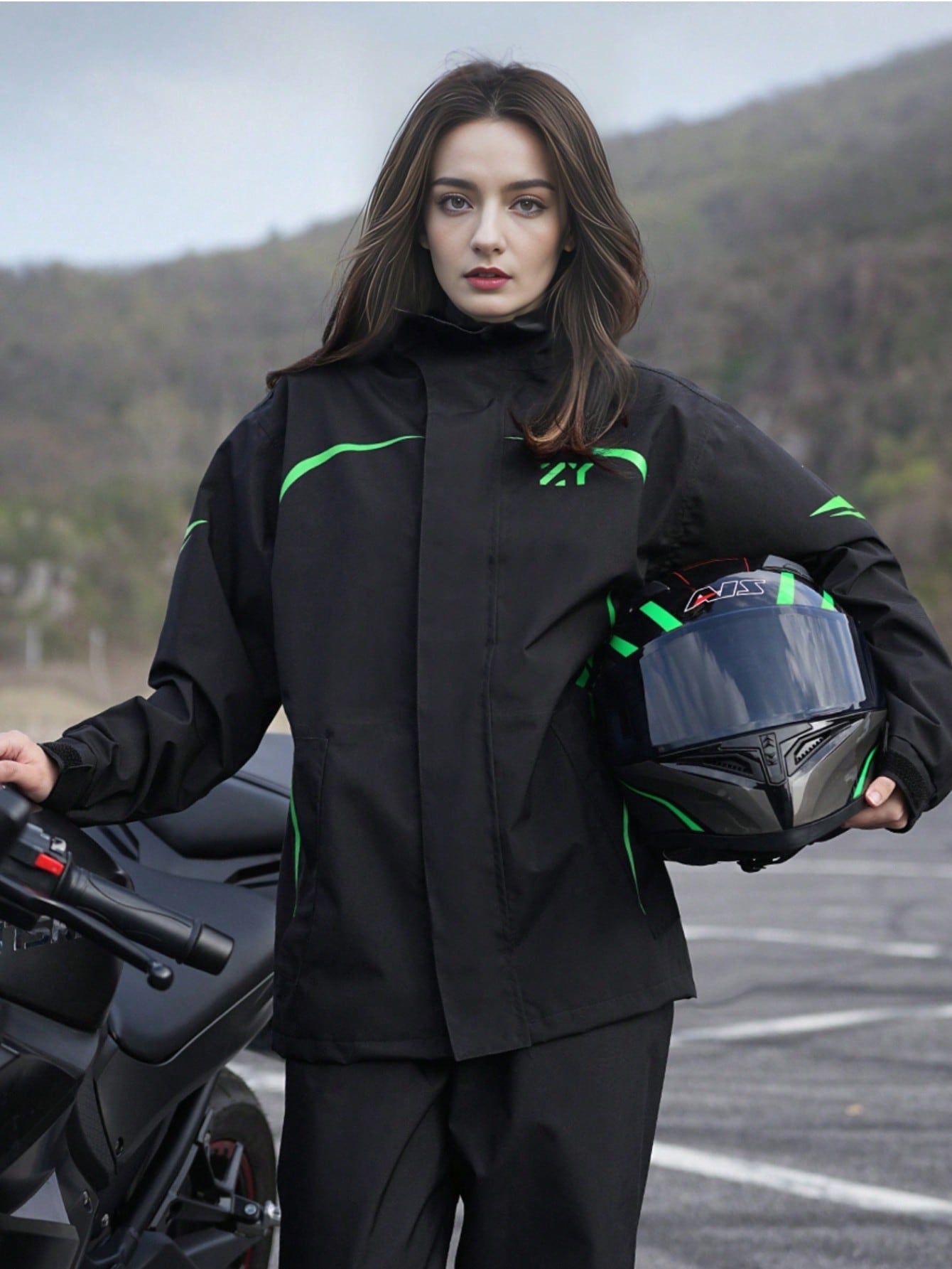 Fashion Raincoat, Waterproof And Windproof Rain Jacket, Full Body Rain Coat Suit Thickened Raincoat