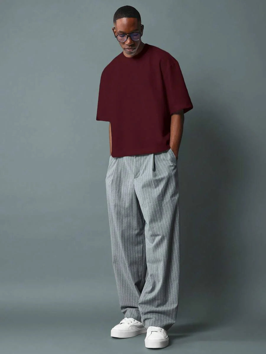 SUMWON Boxy Cut Cropped Jersey T Shirt With Modern Design
