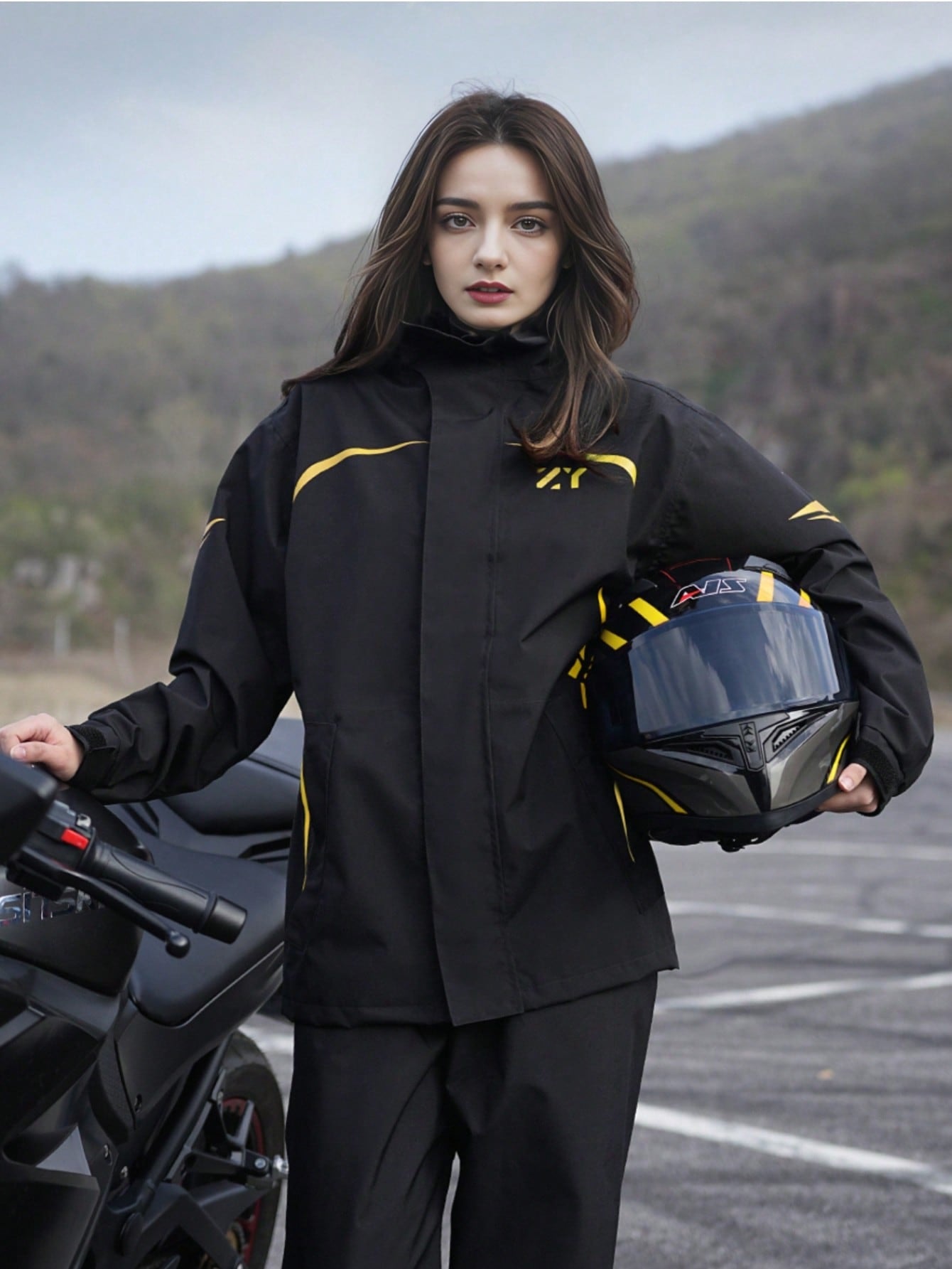 Fashion Raincoat, Waterproof And Windproof Rain Jacket, Full Body Rain Coat Suit Thickened Raincoat