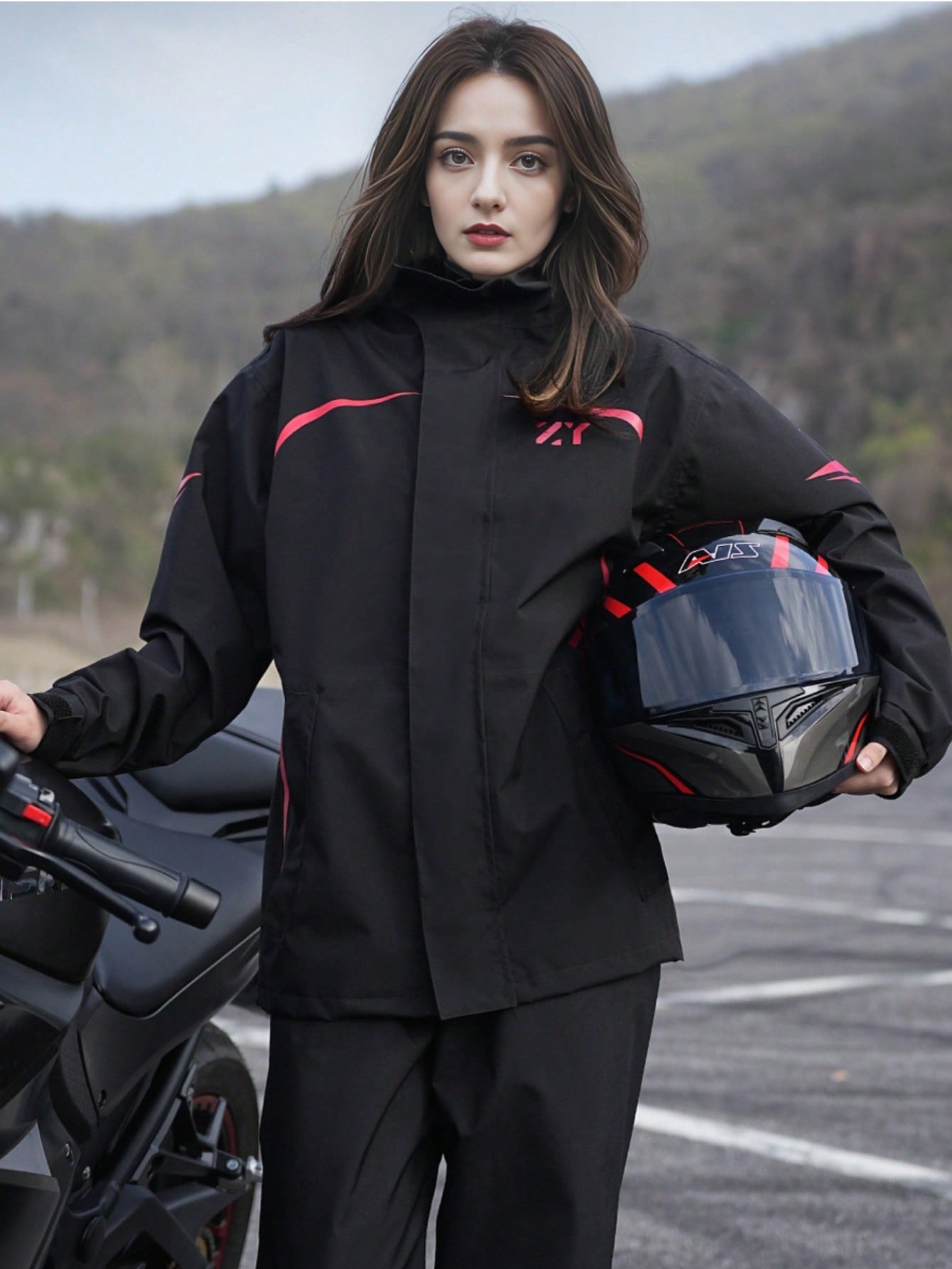 Fashion Raincoat, Waterproof And Windproof Rain Jacket, Full Body Rain Coat Suit Thickened Raincoat