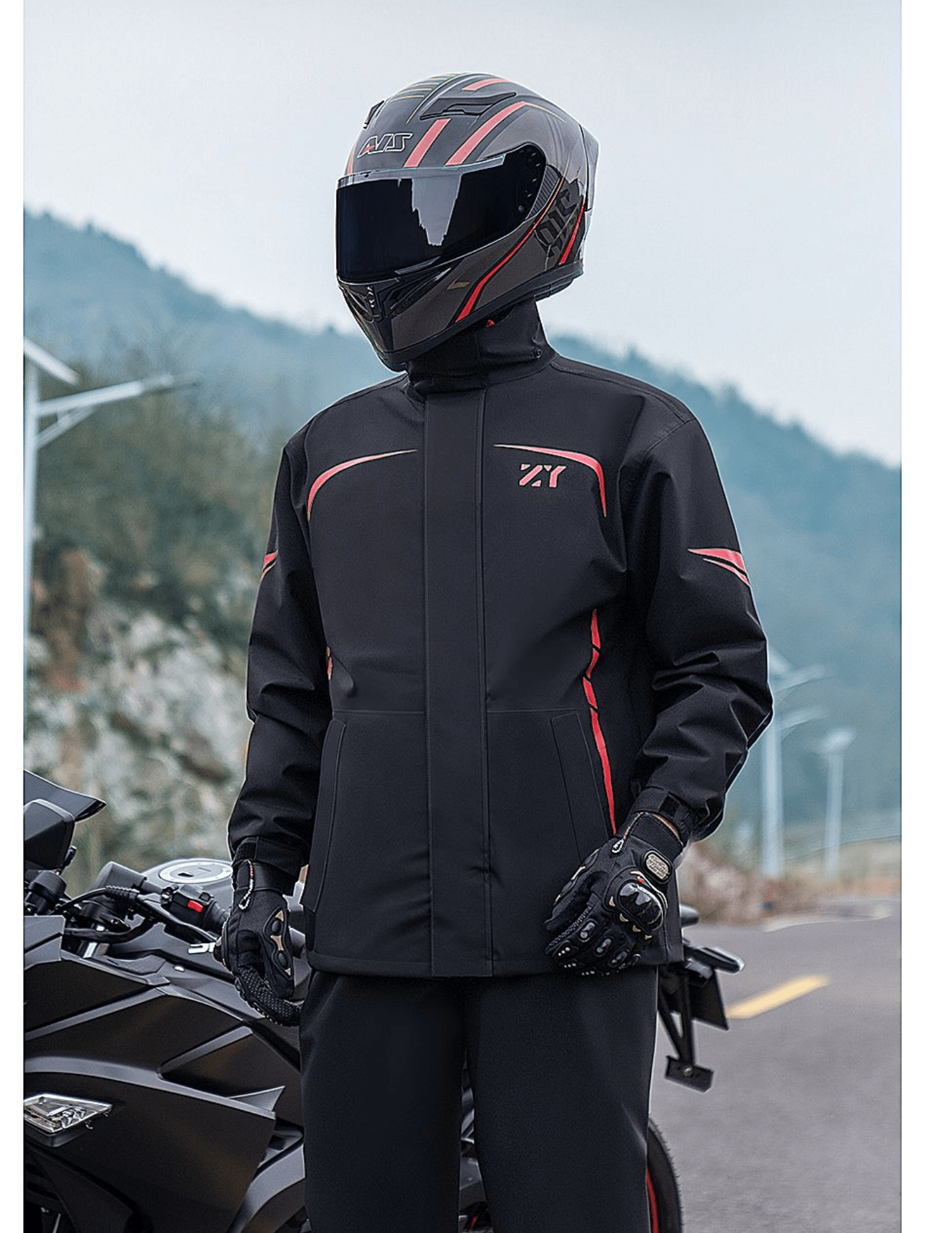Fashion Raincoat, Waterproof And Windproof Rain Jacket, Full Body Rain Coat Suit Thickened Raincoat